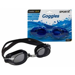 Blauwe zwembril met latex hoofdband - Zwembrillen